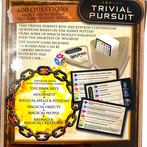 Harry Potter Trivial Pursuit Ages 8+ Harry Potter Trivia Over 600 Questions - Picture 5 of 8